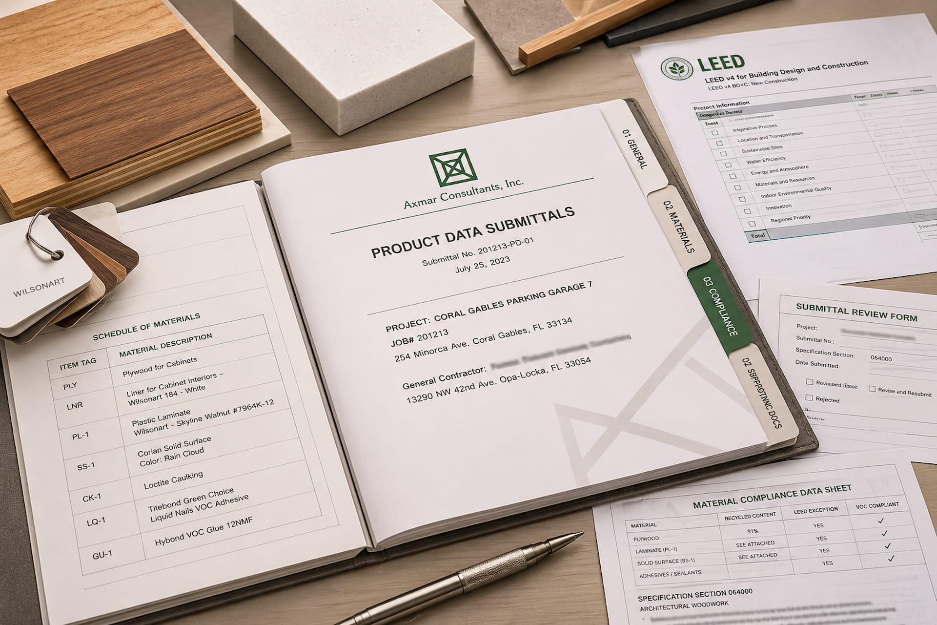 Submittals and compliance